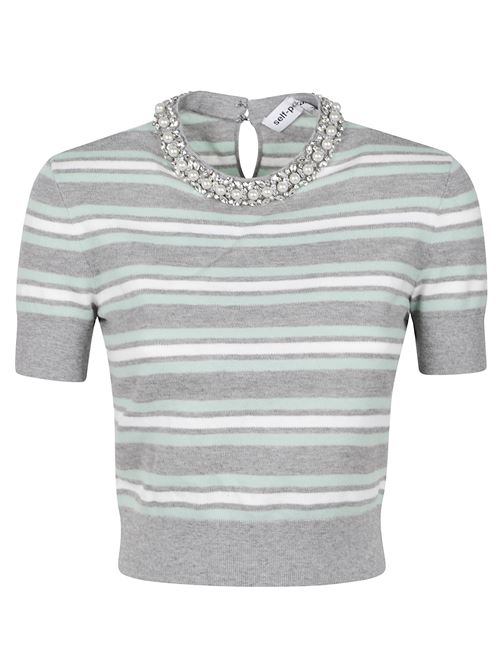 Knitted Top SELF PORTRAIT | PF25050TGREY